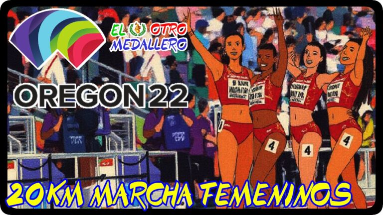 Resumen de los 20Km marcha femeninos del mundial de Eugene 2022, la primera opción de medalla nada más comenzar.