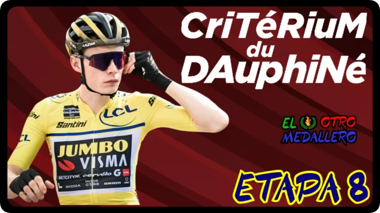 Video resumen de la octava etapa de esta 75º edición de Dauphine 2023, con la élite del pelotón preparando el Tour.