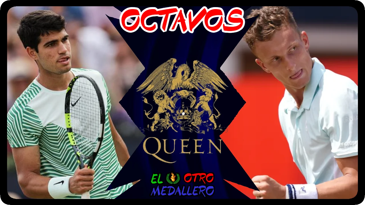 Video Resumen de los octavos de final del ATP 500 de Queens, en este caso con nuestro Carlos Alcaraz frente al joven checo Jiri Lehecka.