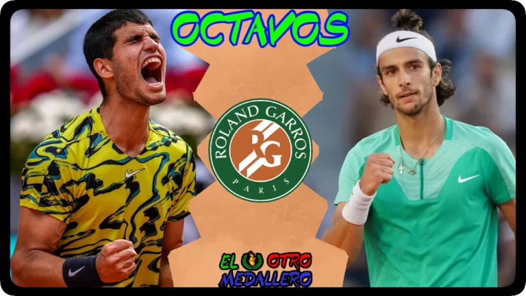 Resumen de los octavos de final de Roland garros 2023 entre el número 1 del mundo, Carlos Alcaraz, y el transalpino Lorenzo Musetti.