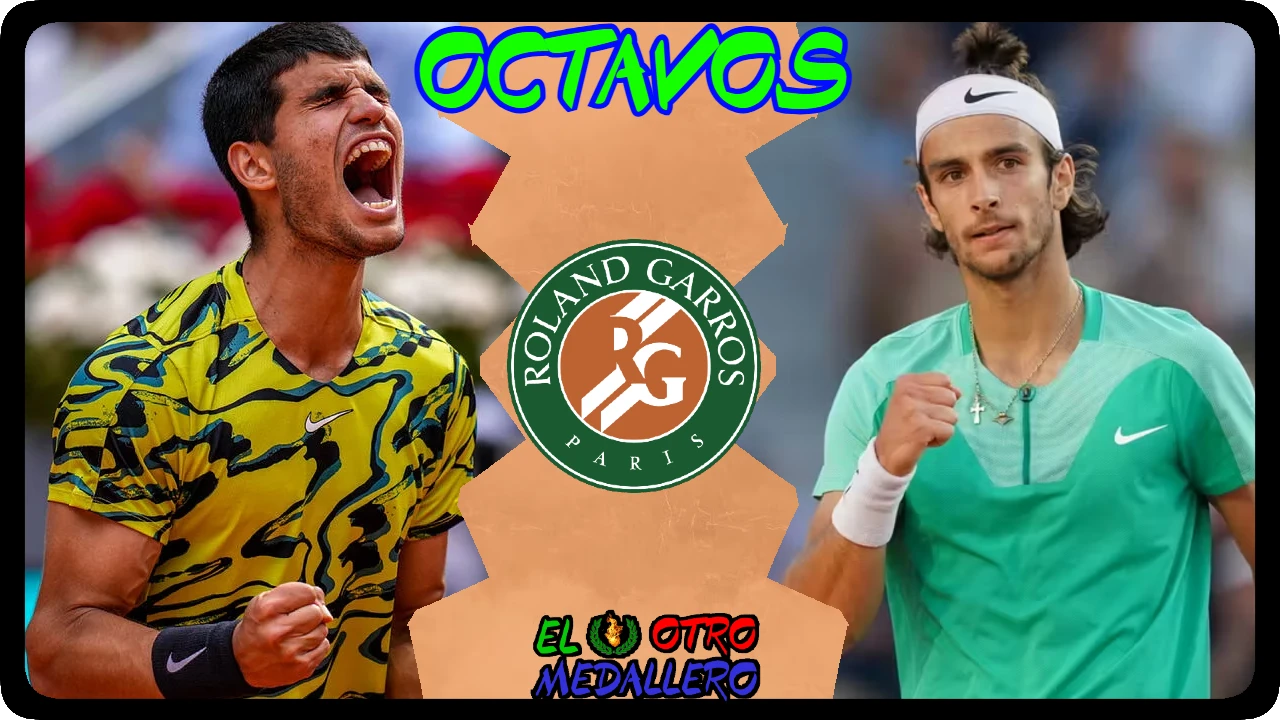 Resumen de los octavos de final de Roland garros 2023 entre el número 1 del mundo, Carlos Alcaraz, y el transalpino Lorenzo Musetti.