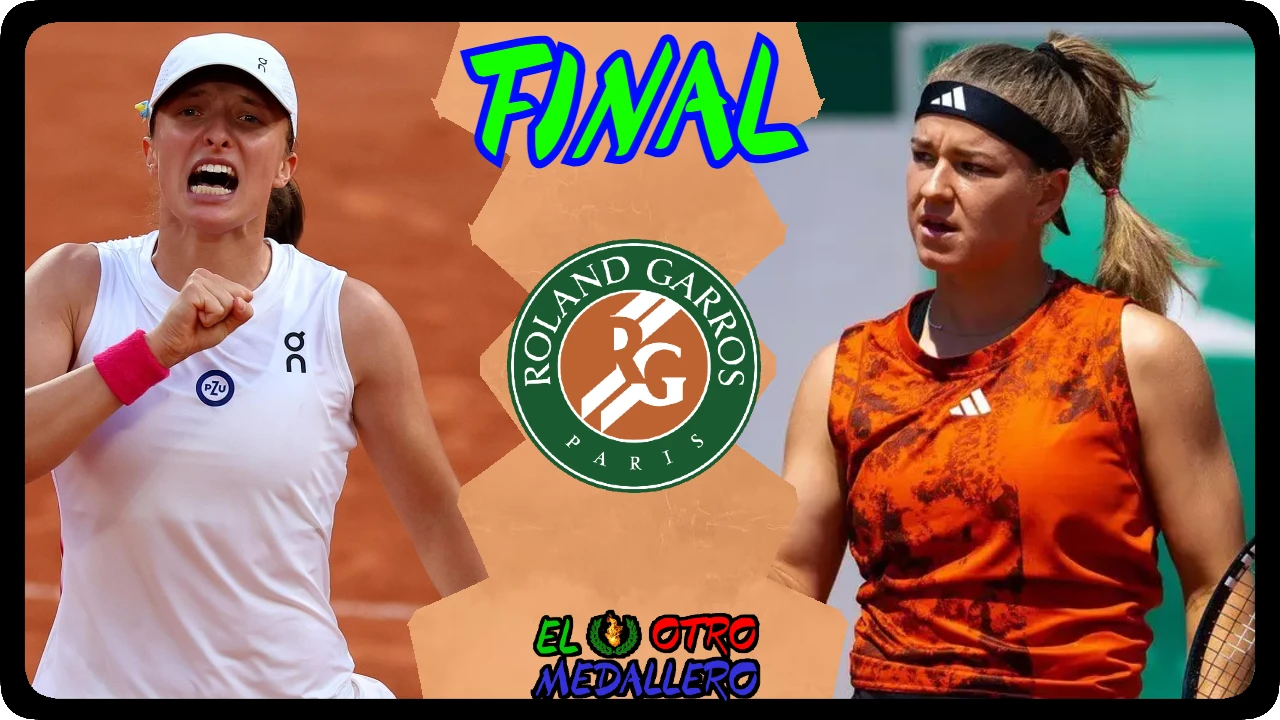 Resumen de la GRAN FINAL de Roland Garros 2023. La número 1 del mundo, Iga Swiatek, frente a la gran revelación, Karolina Muchova.