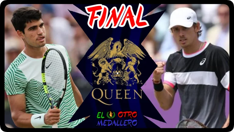 Video Resumen de la gran FINAL del ATP 500 de Queens entre Carlos Alcaraz y Alex de Miñaur, con el número 1 del mundo en juego para el español si consigue imponerse.