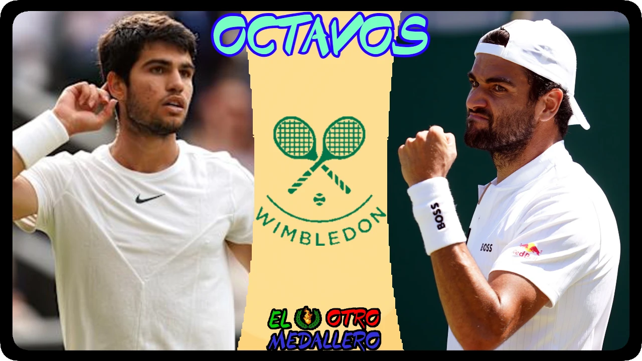 Video resumen de la los octavos de final de Wimbledon, con un partidazo entre dos jugadores ofensivos y muy directos como son Alcaraz y berrettini.