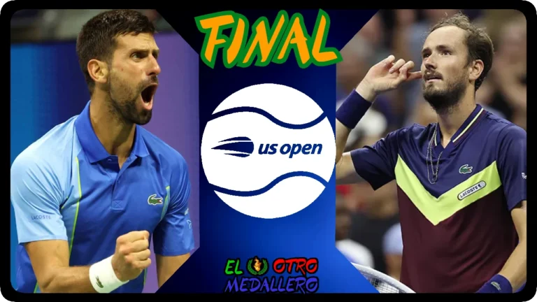 Video resumen de la GRAN FINAL del US Open 2023. Novak Djokovic para entrar en la historia con el 24º, y otra vez Medvedev delante para impedírselo.