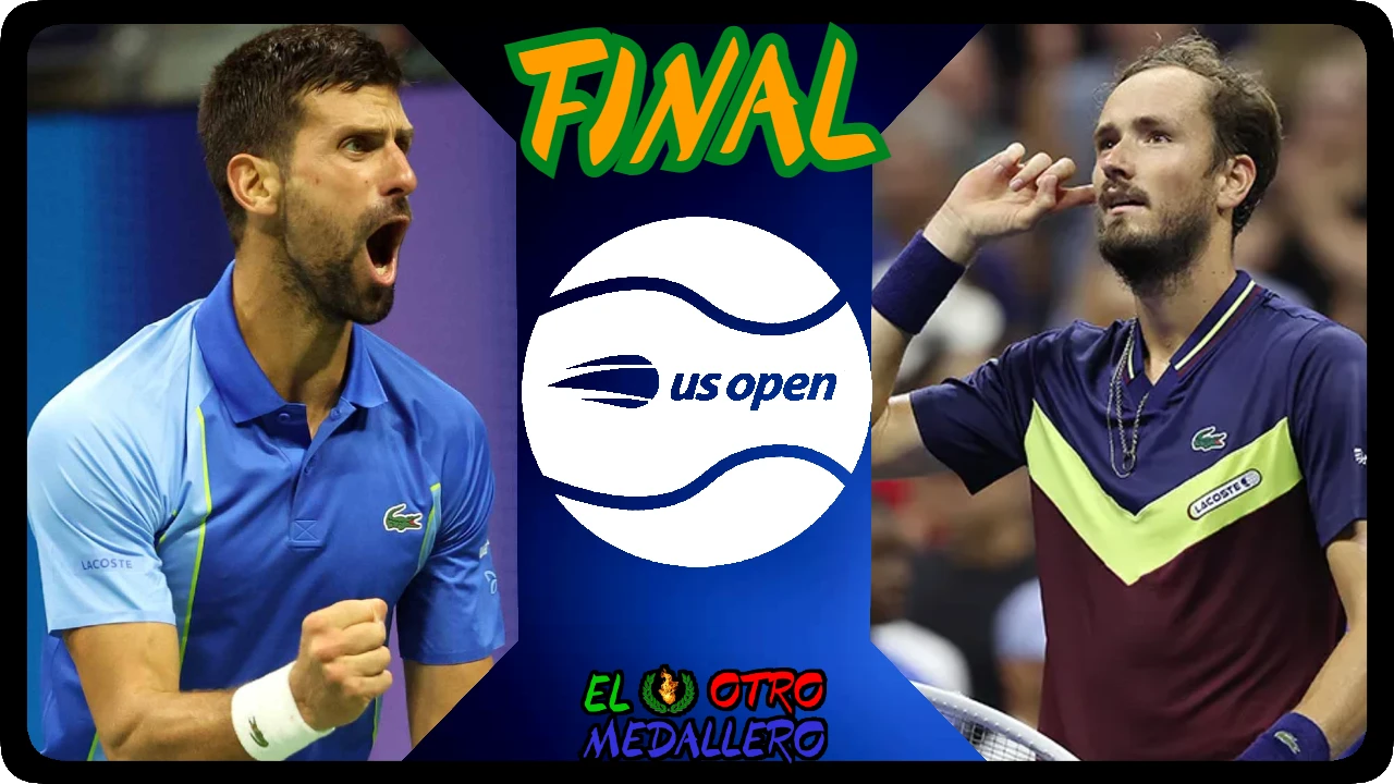 Video resumen de la GRAN FINAL del US Open 2023. Novak Djokovic para entrar en la historia con el 24º, y otra vez Medvedev delante para impedírselo.