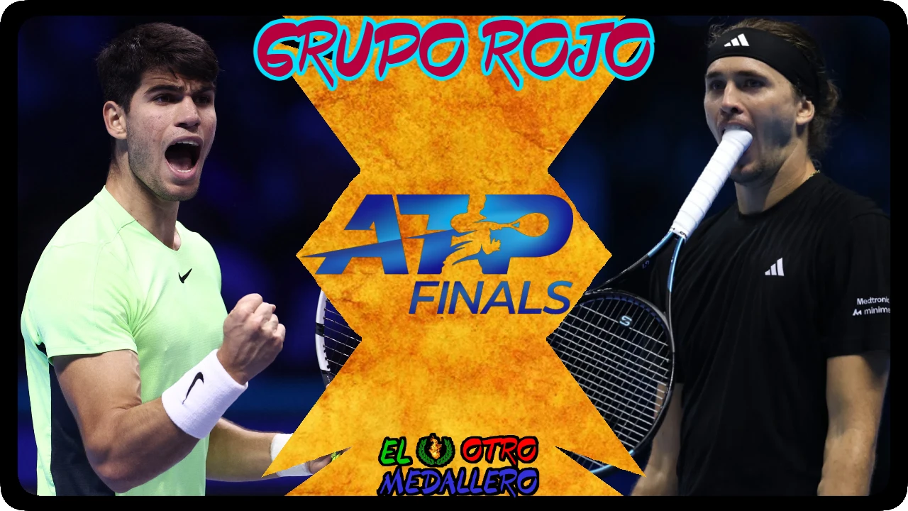 Resúmen del partido del grupo rojo de las ATP finals de Turín, con Carlos Alcaraz frente al campeón olímpico, el bombardero Zverev.