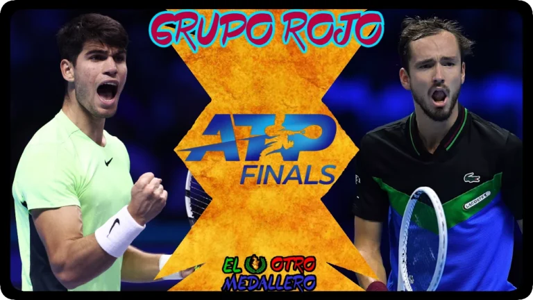 Resumen del tercer partido del grupo rojo de las ATP finals de Turín con Alcaraz buscando las semifinales ante un Medvedev ya clasificado.