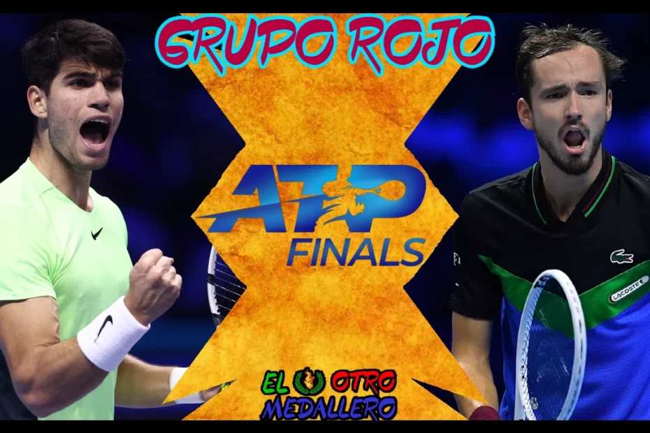 Resumen del tercer partido del grupo rojo de las ATP finals de Turín con Alcaraz buscando las semifinales ante un Medvedev ya clasificado.