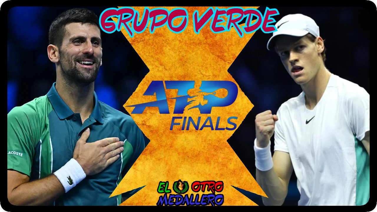 Resumen del segundo partido del grupo verde de las ATP finals de Turín entre Djokovic y Sinner con el premio de la clasificación para las semifinales.