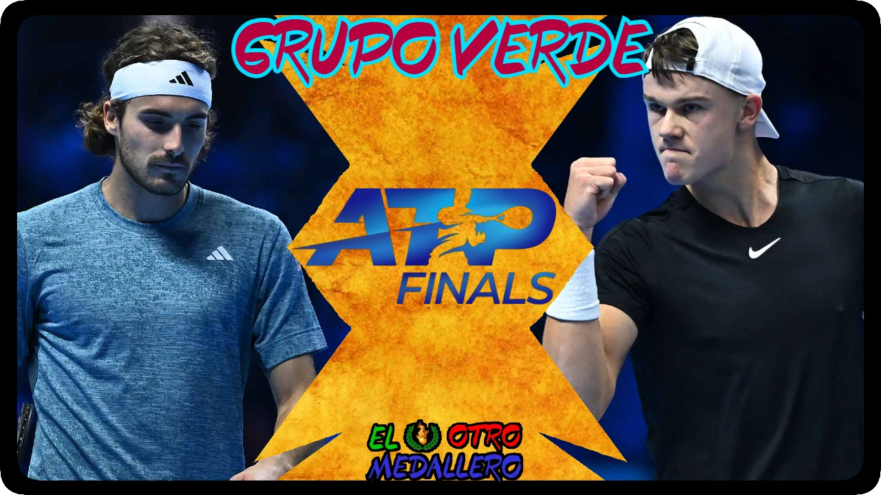Resumen del segundo partido del grupo verde de las ATP finals de Turín entre Tsisipas y Rune sin margen de error, el que pierda se va para casa.