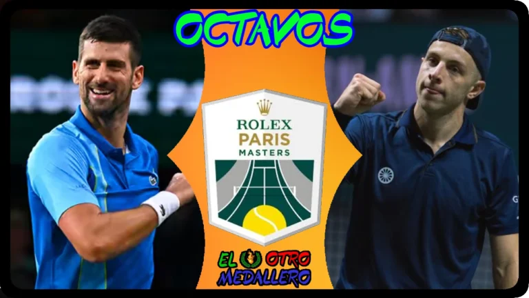 Resumen del partido de octavos de Novak Djokovic en el ATP 1000 de Paris frente al bombardero Griekspoor, para asegurar el nº1 del ranking mundial.