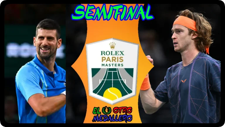 Resumen del partido de semifinales de Novak Djokovic en el ATP 1000 de Paris frente al ruso Rublev, para asegurar el nº1 del ranking mundial.
