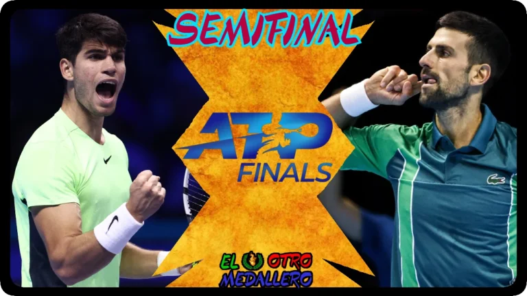 Resumen de las semifinales de las ATP finals de Turín con Alcaraz y Djokovic disputándose el segundo puesto de finalista.