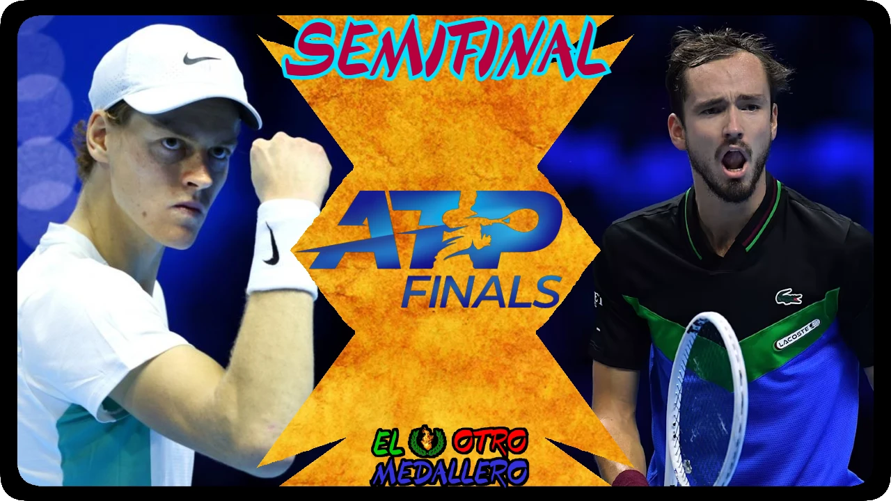 Resumen de las semifinales de las ATP finals de Turín con Medvedev y Sinner disputándose el primer puesto de finalista.