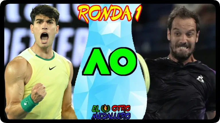 Resumen del debut de Carlos Alcaraz, buscando la corona en el open de Australia, frente al ya veterano Richard Gasquet.