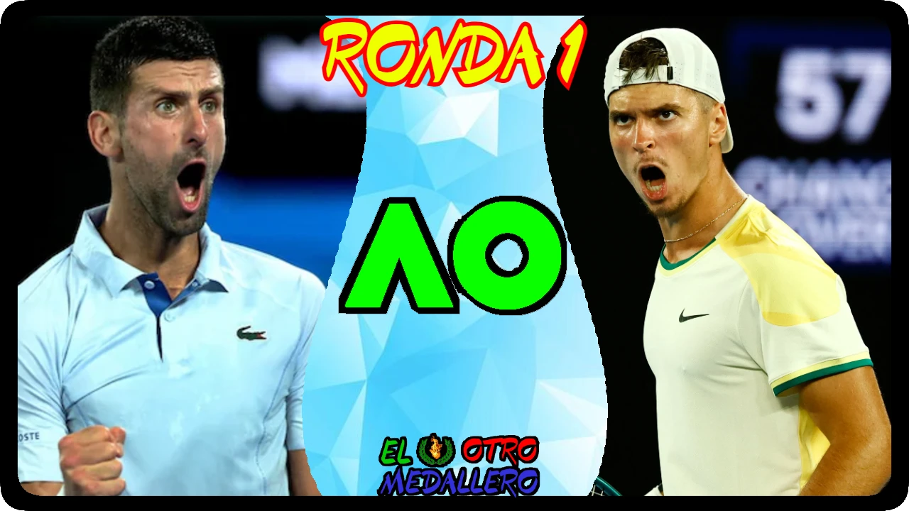 Resumen del debut de Novak Djokovic, defendiendo el título en el open de Australia, frente a Dino Prizmic, el actual campeón junior.