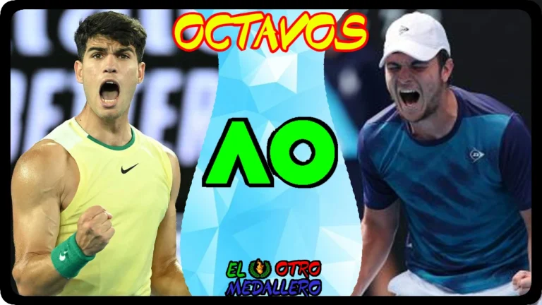 Resumen del partido de octavos de final de Carlos Alcaraz en el Open de Australia 2024, frente al serbio Miomir kecmanovic.