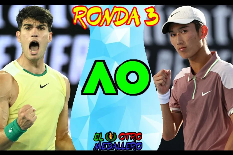 Resumen del tercer partido de Carlos Alcaraz en el Open de Australia 2024, frente al jovencísimo chino Juncheng Shang de tan solo 18 años.