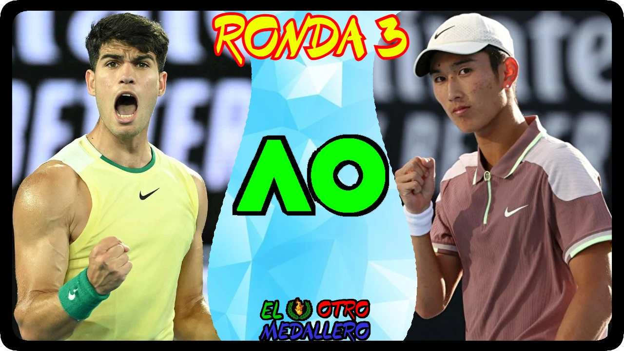 Resumen del tercer partido de Carlos Alcaraz en el Open de Australia 2024, frente al jovencísimo chino Juncheng Shang de tan solo 18 años.