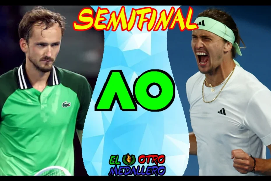 Resumen de las SEMIFINALES en el Open de Australia 2024, entre Daniil Medvedev y Alexander Zverev, máxima rivalidad sobre las pistas.