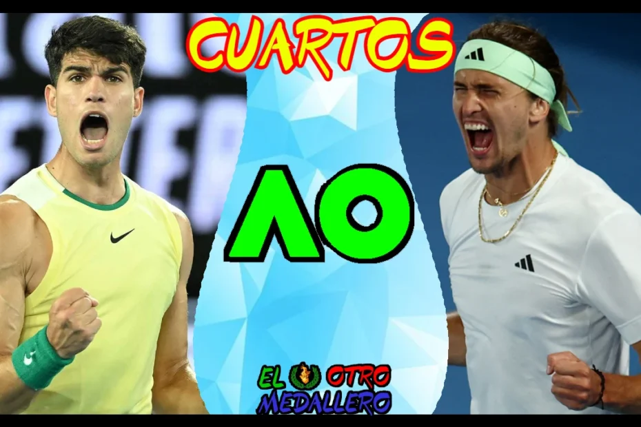 Resumen de los cuartos de final de Carlos Alcaraz en el Open de Australia 2024, frente al campeón olímpico, Alexander Zverev.