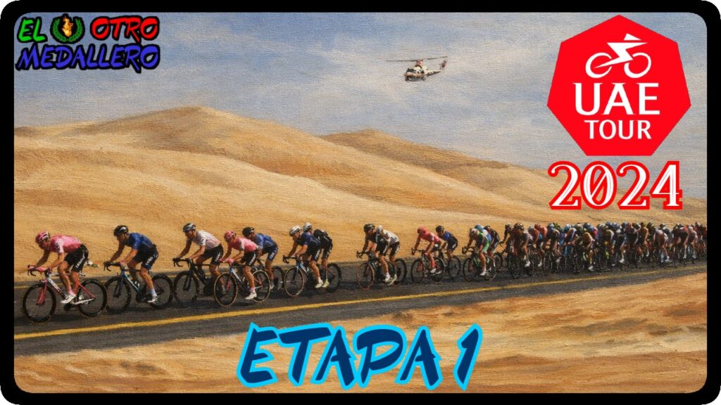 Resumen de la primera etapa del Tour UAE de 2024, con Adam Yates como gran favorito a la general y Pello Bilbao mejor opción española.