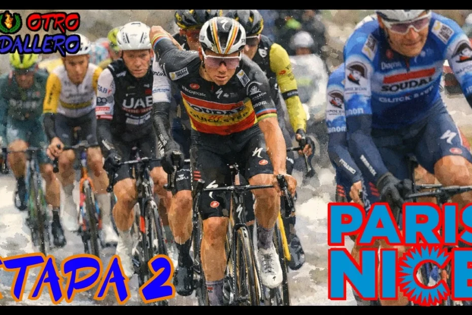 Resumen de la segunda etapa de la París-Niza 2024, con Primoz Roglic y Remco Evenepoel comenzando la batalla para el Tour de Francia.