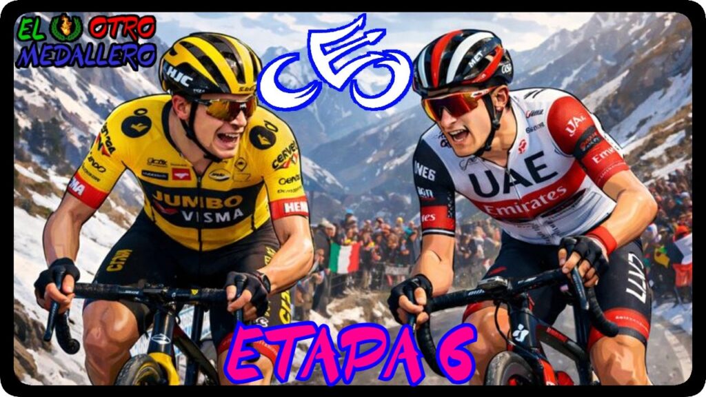 Resumen de la sexta etapa de la Tirreno-Adriático 2024, con Vingegaard defendiendo la maglia azzurra de los ataques del resto de gallos.