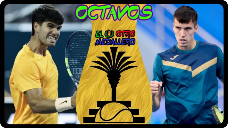 Resumen del partido de octavos del ATP 1000 de Indian Wells entre Carlos Alcaraz y Fabián Maroszán, entrando en la fase final del campeonato.