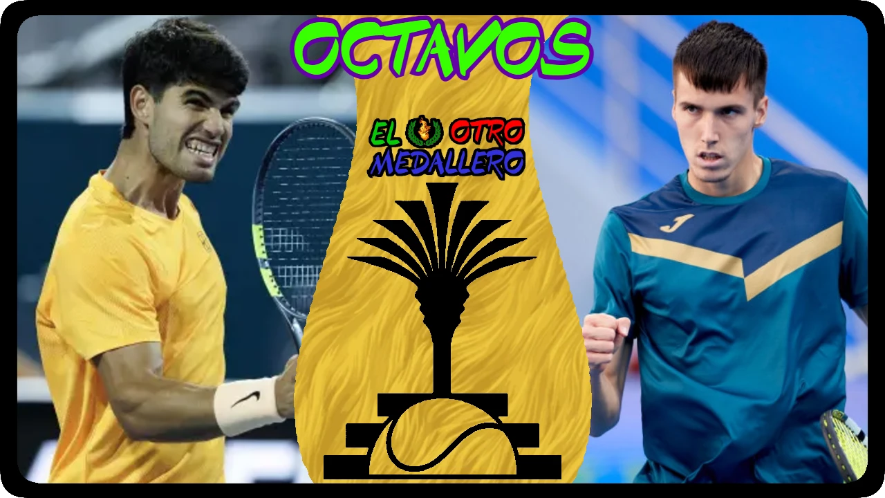 Resumen del partido de octavos del ATP 1000 de Indian Wells entre Carlos Alcaraz y Fabián Maroszán, entrando en la fase final del campeonato.