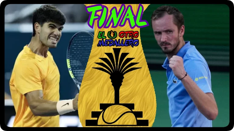 Resumen del partido de la GRAN FINAL del ATP 1000 de Indian Wells entre Carlos Alcaraz y Daniil Medvedev para reeditar la de 2023.