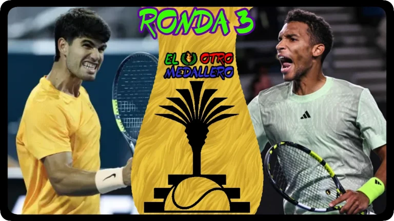 Resumen del partido del ATP 1000 de Indian Wells entre Carlos Alcaraz y Auger-Allisime, dos de los jóvenes con mayor futuro del tenis masculino.