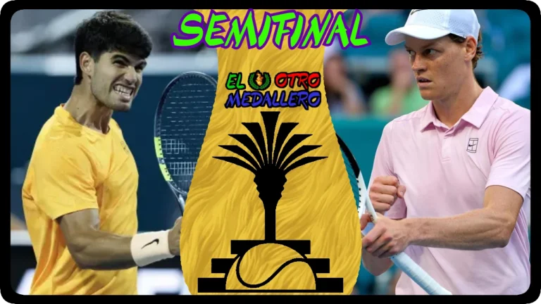 Resumen del partido de semifinales del ATP 1000 de Indian Wells entre Carlos Alcaraz y Jannik Sinner, el futuro ya está aquí.