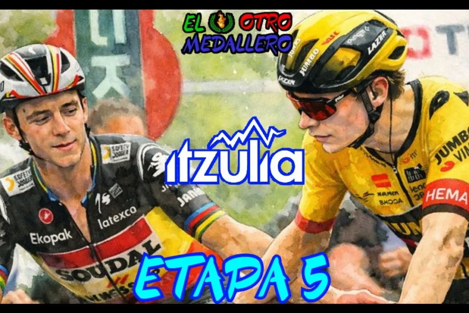Resumen de la quinta etapa de la Itzulia 2024, ya sin Remco Evenepoel, Primoz Roglic ni Jonas Vingegaard en la carrera.