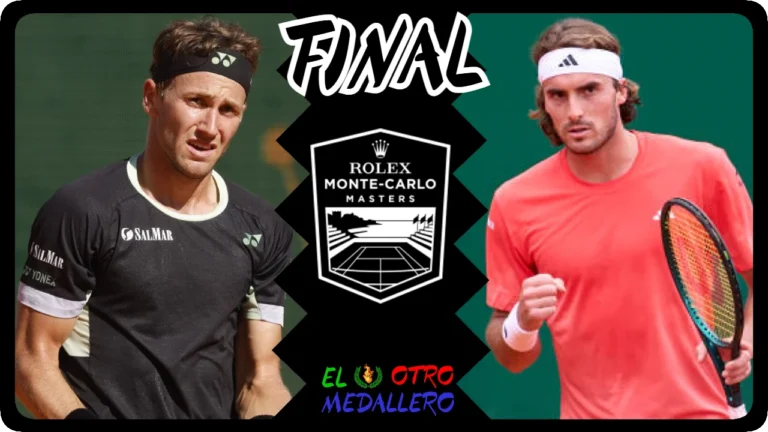 Resumen del partido de la GRAN FINAL del Master 1000 de Montecarlo 2024, Stefanos Tsisipas y Casper Ruud buscando la gloria.