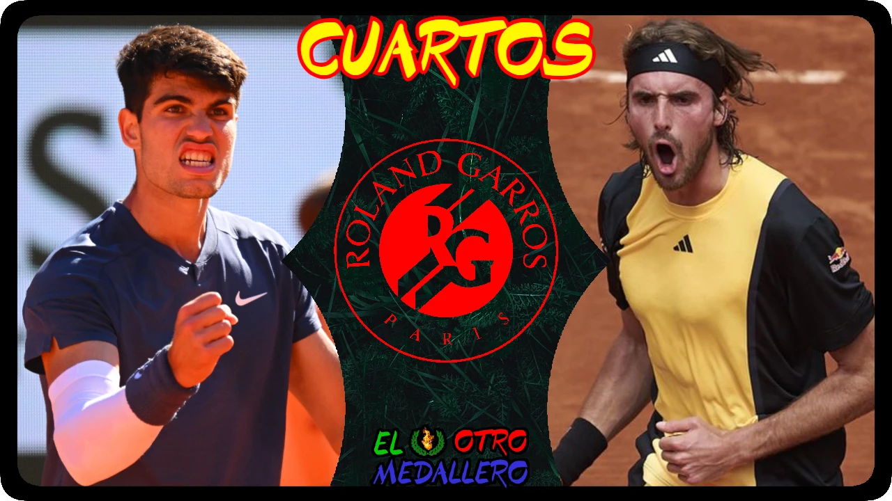 Resumen del partido de cuartos de Carlos Alcaraz en el Roland Garros de 2024 contra Stefanos Tsisipas, uno de los candidatos al título.