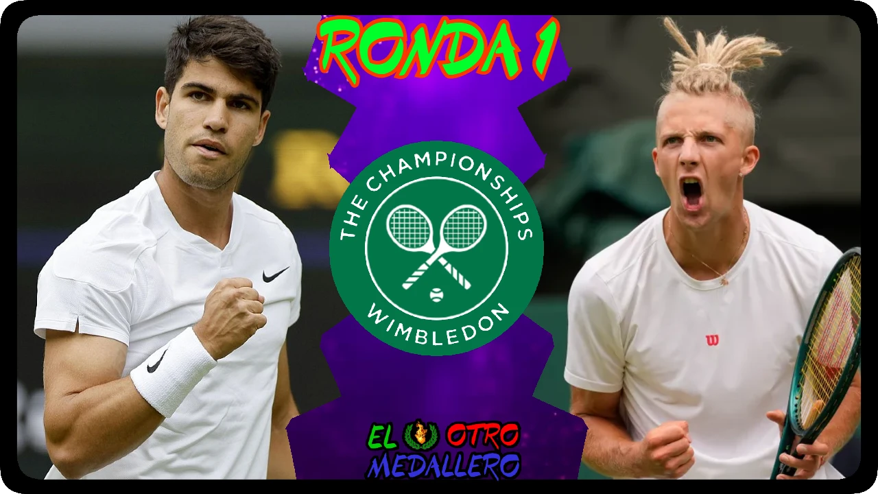 Resumen del debut de Carlos Alcaraz en el Wimbledon 2024 contra el joven estonio Mark Lajal, que debuta en un major a lo grande.