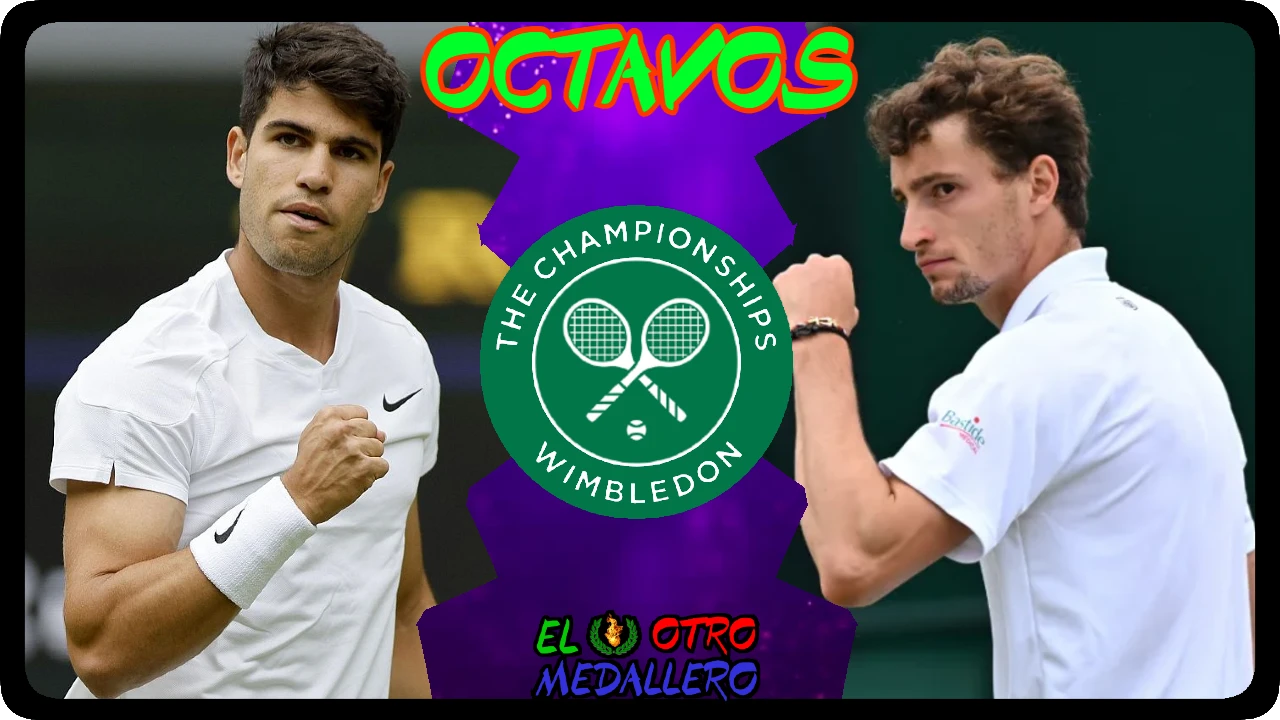 Resumen de los octavos de final del Wimbledon 2024, con Carlos Alcaraz contra Hugo Humbert, entrando en las rondas finales.