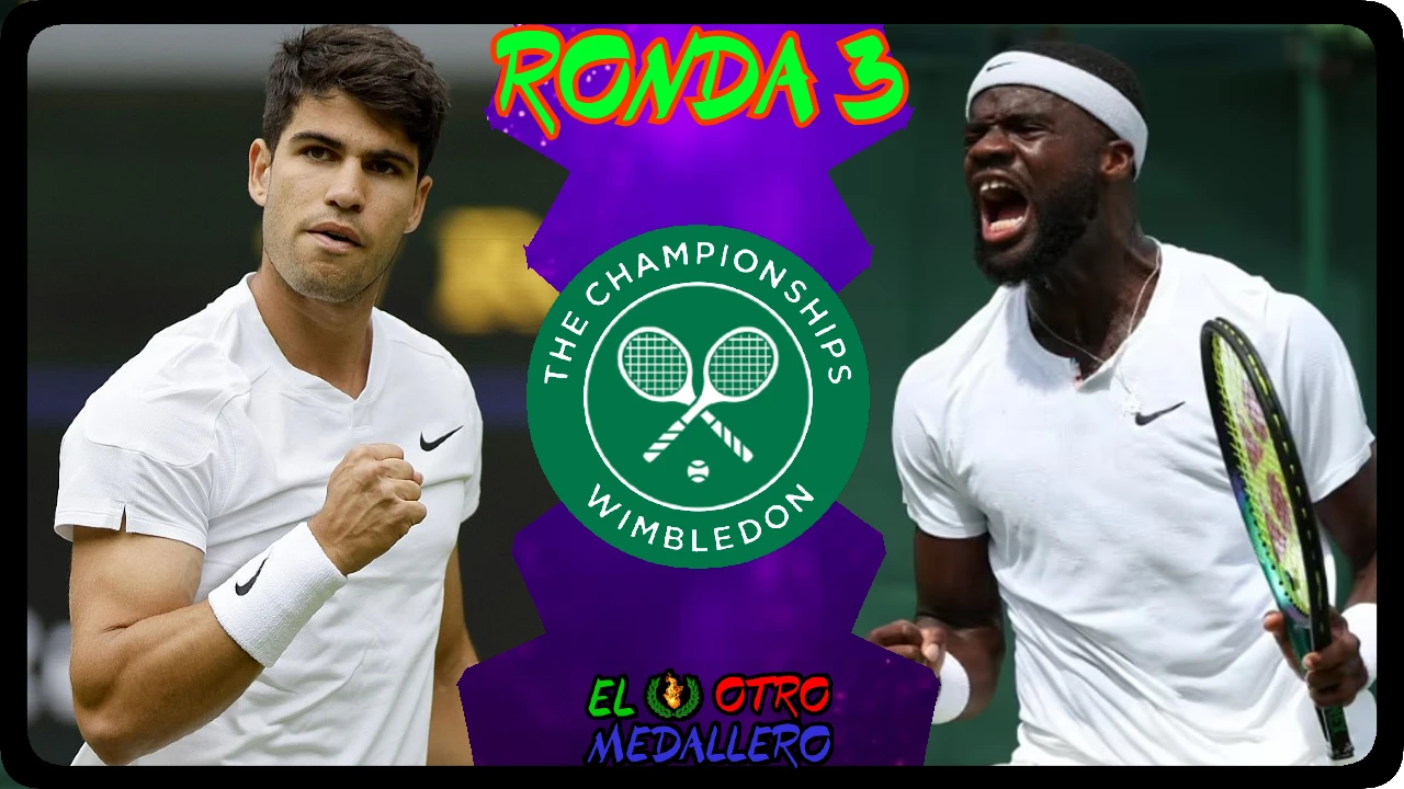 Resumen del tercer partido de Carlos Alcaraz en el Wimbledon 2024 contra Frances Tiafoe, comenzando ya los rivales mas serios.