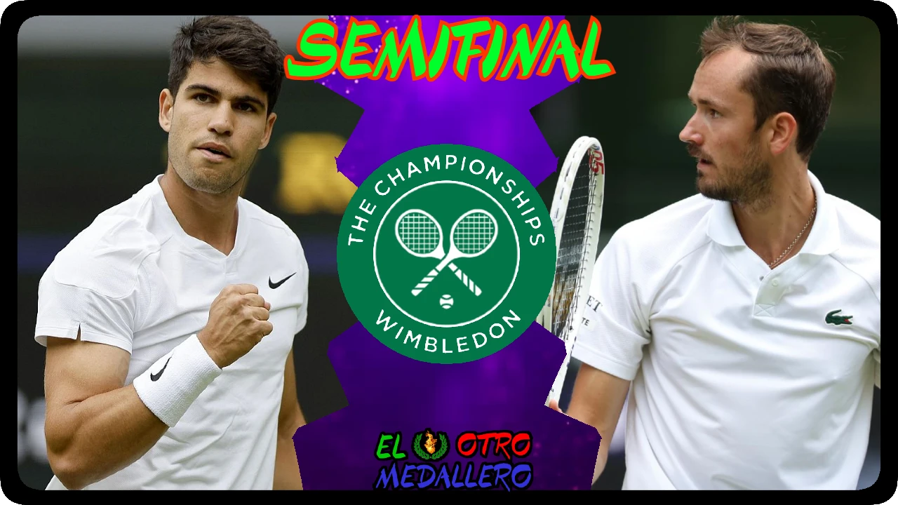 Resumen de las semifinales del Wimbledon 2024, con Carlos Alcaraz y Daniil Medvedev reeditando la semifinal que ya vivimos en 2023.