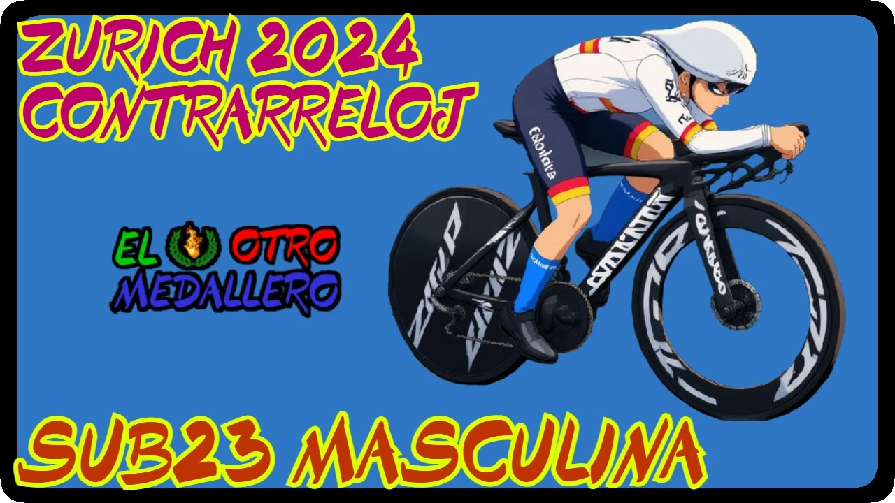 Resumen de la contrarreloj de la carrera sub 23 masculina disputada en el mundial de Zúrich de 2024, con opciones para España.