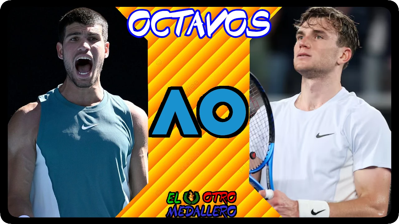 Resumen de los octavos de final de este Open de Australia 2025, con Carlos Alcaraz contra Jack Draper, el cabeza de serie nº 15.