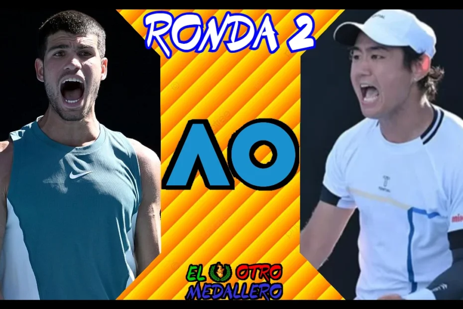 Resumen del segundo partido de Carlos Alcaraz en este Open de Australia, contra Yoshihito NIshioka para seguir mejorando la forma.
