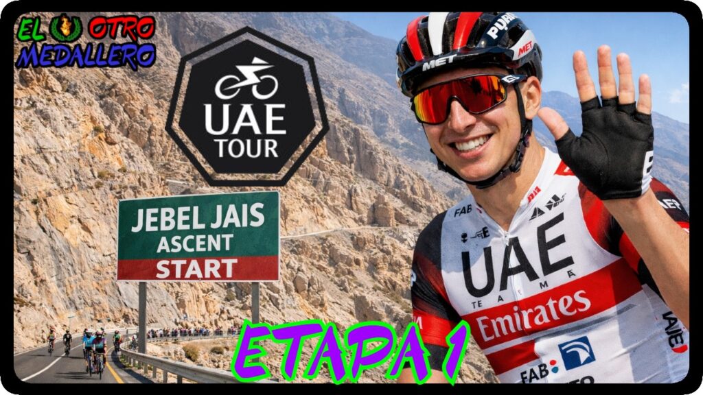 Resumen de la primera etapa del Tour UAE de 2025, con Tadej Pogacar empezando la temporada y buscando ya sus primeras victorias.