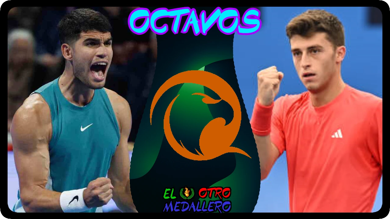 Resumen de los octavos de final de Doha 2025, con Carlos Alcaraz midiéndose al talentoso tenista transalpino Luca Nardi.