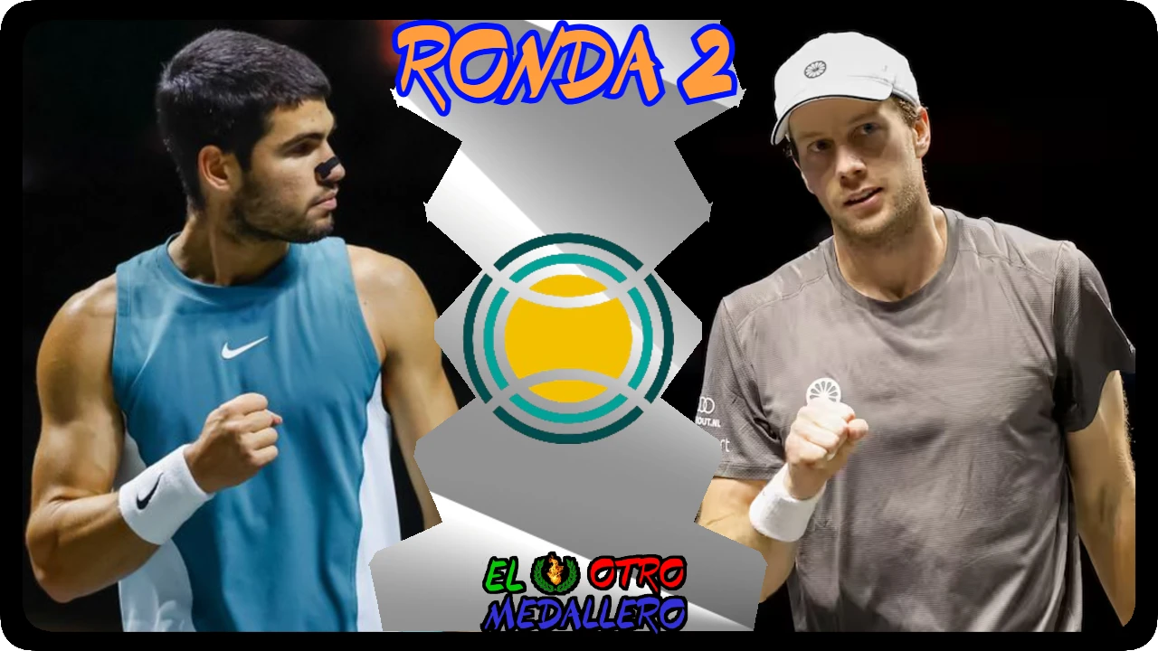 Resumen del debut de Carlos Alcaraz en el ATP 500 de Rotterdam 2025, contra el complicado jugador neerlandés que ya le ha ganado.
