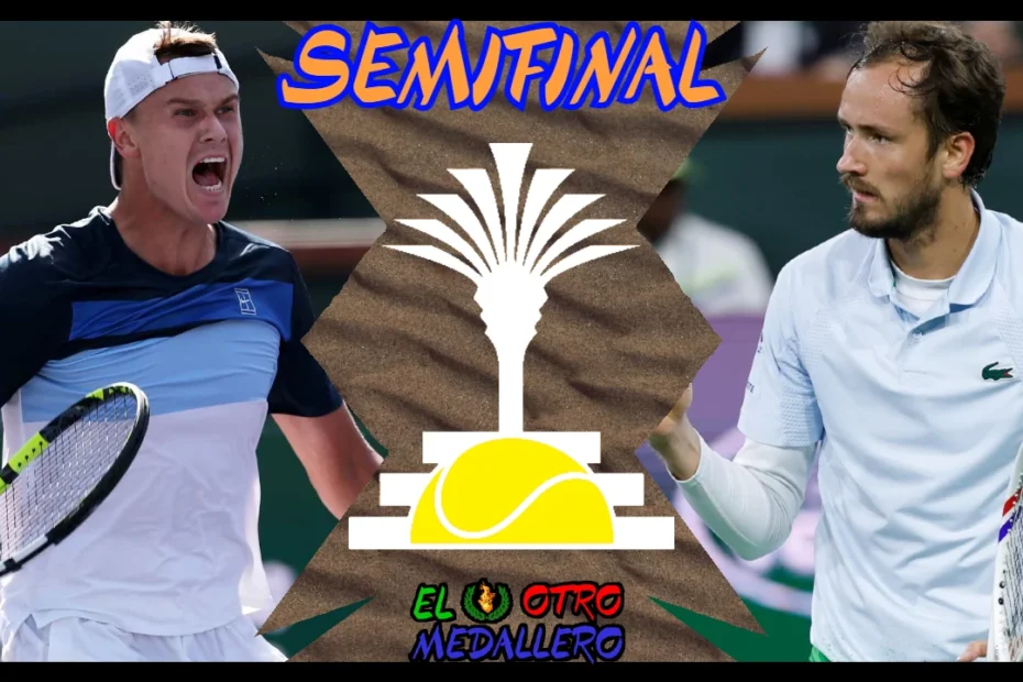 Resumen de las semifinales de Indian Wells 2025, con Daniil Medvedev y Holger Rune buscando meterse en la pelea por el título.