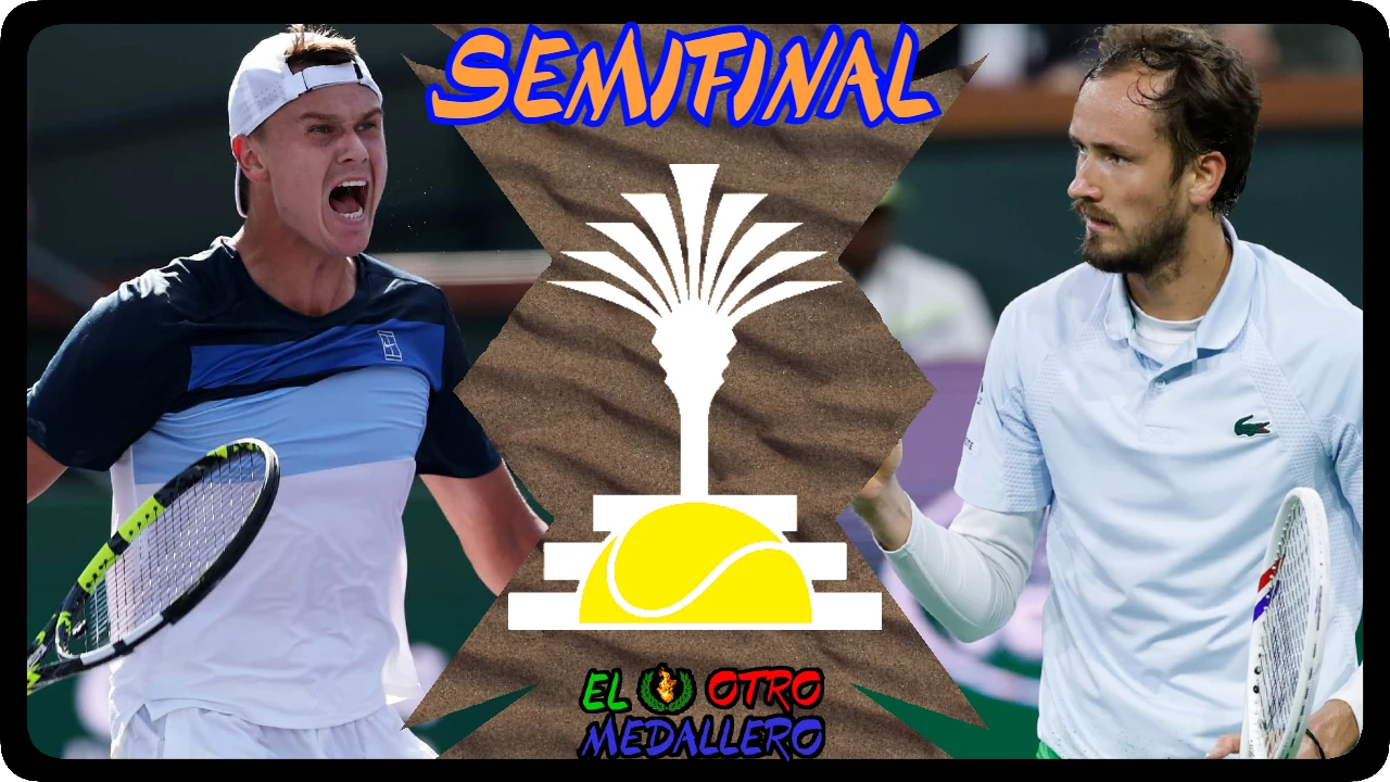 Resumen de las semifinales de Indian Wells 2025, con Daniil Medvedev y Holger Rune buscando meterse en la pelea por el título.