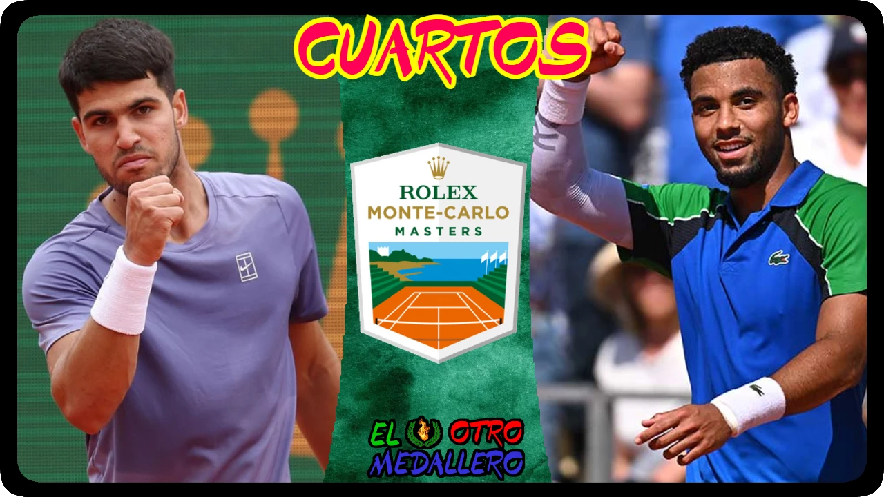 Resumen del partido de cuartos de final Carlos Alcaraz en el Master 1000 de Montecarlo 2025, contra Arthur Fils, el cañonero francés.